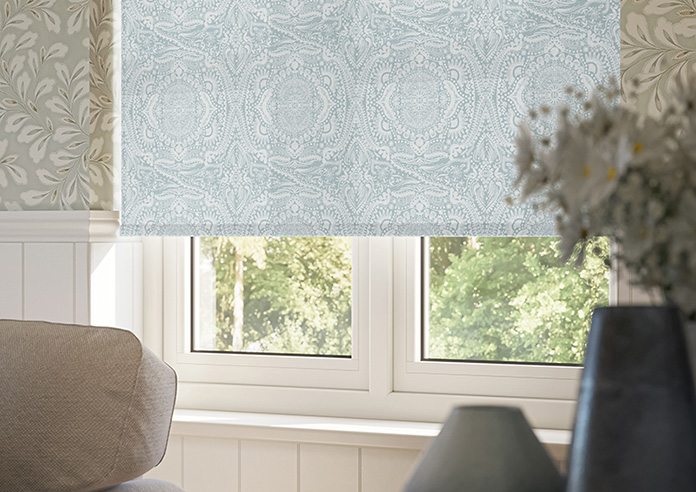 Tribe Mandala, Mineral Blue - Twist&Fit Roller Blind - Image 5